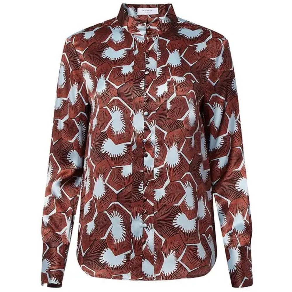 EQUIPMENT Bradner Print Silk Shirt NWT